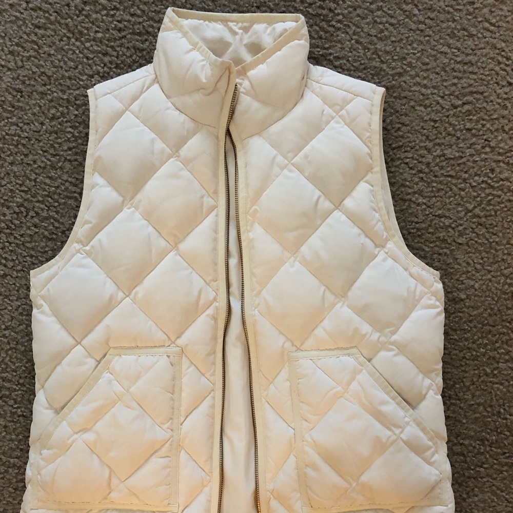 Cream puffer vest